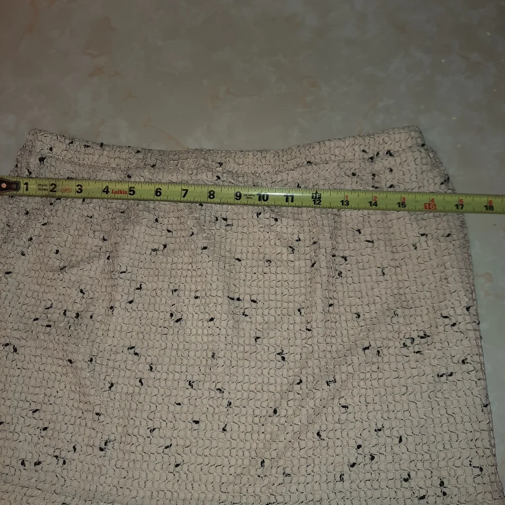 Cider Beige Tweed Mini Skirt with Black Speck - Picture 3 of 6